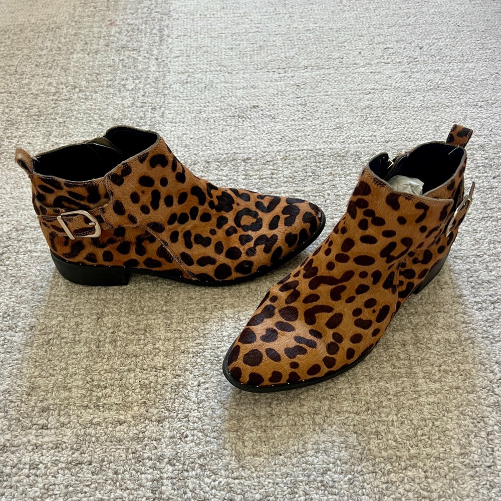 Steven By Steve Madden Leopard Print Booties